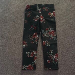 Carter's Black Floral Kids Leggings